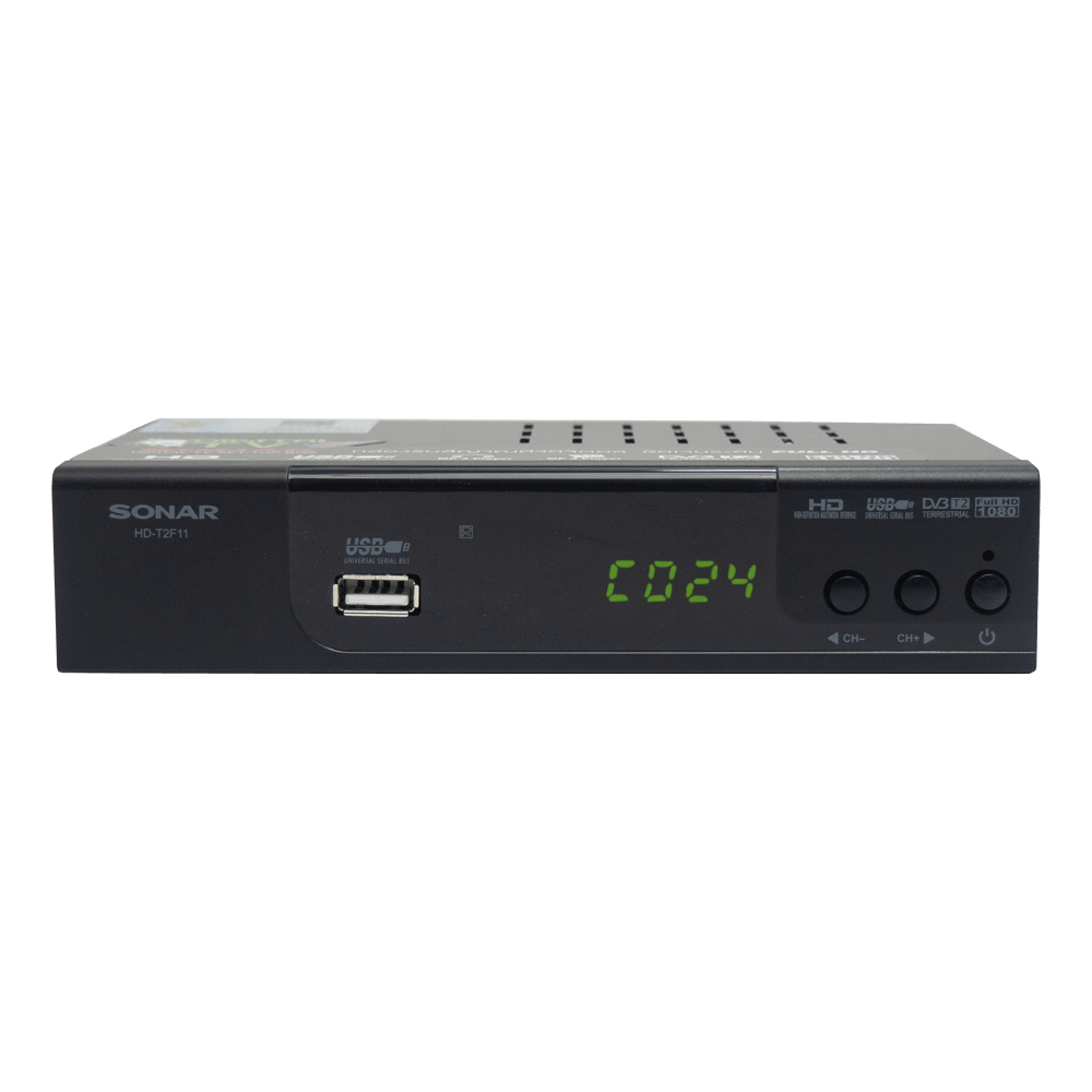กล่องรับสัญญาณดิจิตอลทีวี  SONAR รุ่น HD-T2F11  รองรับ HDMI FullHD สายAV
